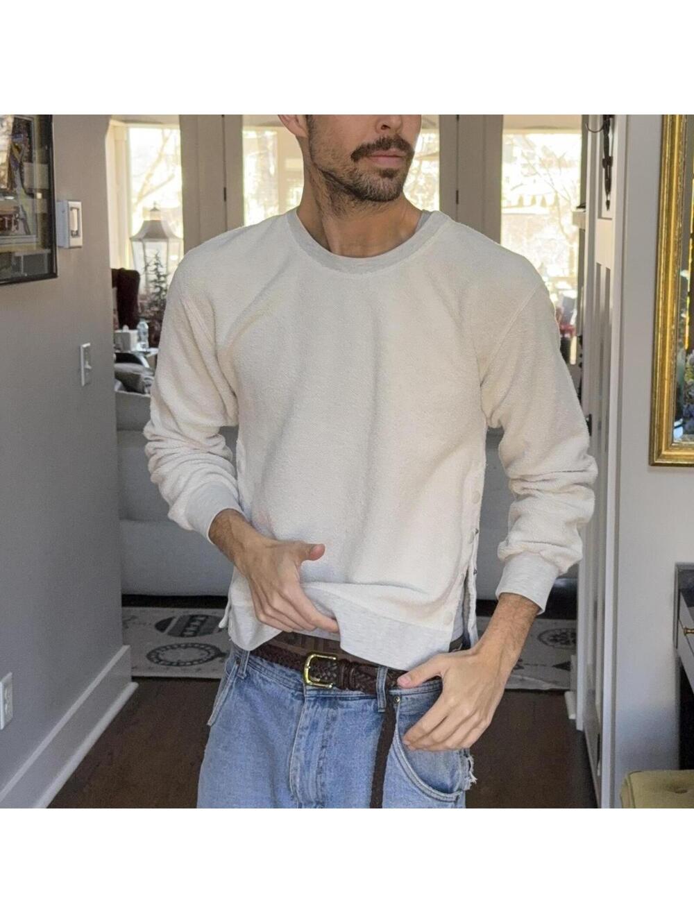 🤍 Abercrombie & Fitch Snap Side Crewneck Sweater — Women’s S